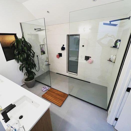 Bathroom remodel with tile work